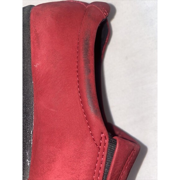 Ecco red leather loafers oxfrord Felicia Womens EU 36 US 5.5 Slip On Wedge - Picture 12 of 13